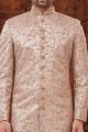 Light Copper Silk Sherwani (NMK-5905)