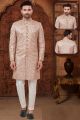 Light Copper Silk Sherwani (NMK-5905)