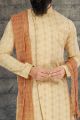 Light Gold Cotton Silk Indo Western (NMK-6777)