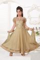 Light Gold Net Girls Salwar Kameez (NFG-215)