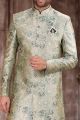 Light Green Art Silk Sherwani (NMK-6869)