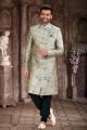 Light Green Art Silk Sherwani (NMK-6869)