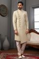 Light Green Lucknowi Sherwani for Men (NMK-5563)