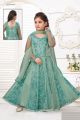 Light Green Net Girls Salwar Kameez (NFG-225)