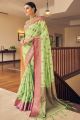 Light Green Tusser Silk Saree (NWSA-5834)