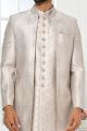 Light Grey Art Silk Indo Western (NMK-6280)