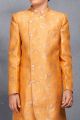 Light Orange Banarasi Brocade Boys Sherwani (NKK-717)