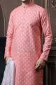 Light Peach Silk Kurta Pajama (NMK-6061)