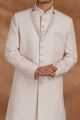 Light Pink Silk Grooms Sherwani (NMK-5778)