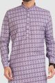 Light Purple Cotton Printed Kurta Pajama (NMK-5727)