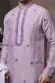 Light Purple Silk Kurta Pajama (NMK-6037)