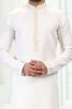 Linen Cotton Cream Kurta Pajama for Men (NMK-6648)