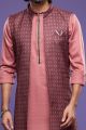 Maroon Art Silk Digital Printed Jacket Kurta (NMK-7084)