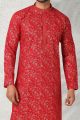 Maroon Cotton Casual Kurta Pajama (NMK-5764)