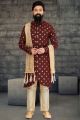 Maroon Cotton Silk Indo Western (NMK-6780)