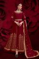 Maroon Georgette Salwar Suit (NWS-6183)