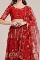 Maroon Net Womens Lehenga Choli (NWG-1107)