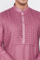 Mauve Linen Cotton Kurta Pajama (NMK-7585)