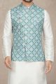 Multicoloured Art Silk Mens Nehru Jacket (NMK-6961)