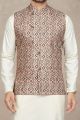 Multicoloured Cotton Mens Nehru Jacket (NMK-6951)