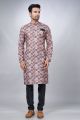 Multicoloured Cotton Printed Indo Western Kurta (NMK-6943)