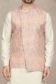 Multicoloured Cotton Printed Mens Nehru Jacket (NMK-6956)