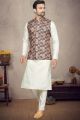 Multicoloured Cotton Printed Nehru Jacket (NMK-6957)