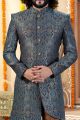 Multicoloured Jaquard Sherwani (NMK-4323)