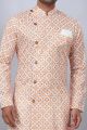 Multicoloured Printed Cotton Mens Indo Western (NMK-6939)