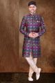 Multicoloured Silk Sherwani for Men (NMK-6759)