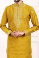 Mustard Art Banarasi Silk Kurta Pajama (NMK-7015)