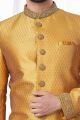 Mustard Jaquard Indo Western (NMK-7794)