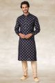 Navy Blue Cotton Kurta Pajama (NMK-5668)