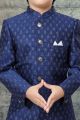 Navy Blue Lucknowi Boys Indo Western (NKK-804)