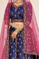 Navy Blue Pure Satin Lehenga Choli (NWG-569)