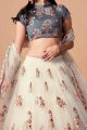 Net Embroidered Lehenga in Off White (NWG-1279)