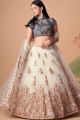 Net Embroidered Lehenga in Off White (NWG-1279)