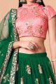 Net Green Embroidered Lehenga (NWG-1273)