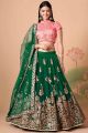 Net Green Embroidered Lehenga (NWG-1273)