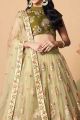 Net Pista Green Lehenga (NWG-1283)