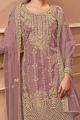 Net Purple Salwar Suit (NWS-6849)