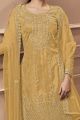 Net Yellow Salwar Suit (NWS-6847)