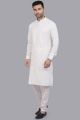 Off White Art Silk Kurta Pajama (NMK-7510)