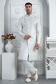 Off White Art Silk Mens Sherwani (NMK-7706)