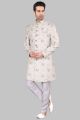 Off White Art Silk Sherwani (NMK-5275)