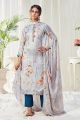 Off White Cotton Salwar Kameez (NWS-5809)