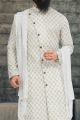 Off White Cotton Silk Indo Western (NMK-6790)