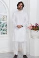 Off White Linen Cotton Kurta Pajama (NMK-7600)