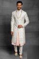 Off White Silk Mens Sherwani (NMK-5397 )