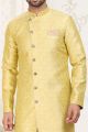 Olive Green Banarasi Jaquard Indo Western (NMK-6905)